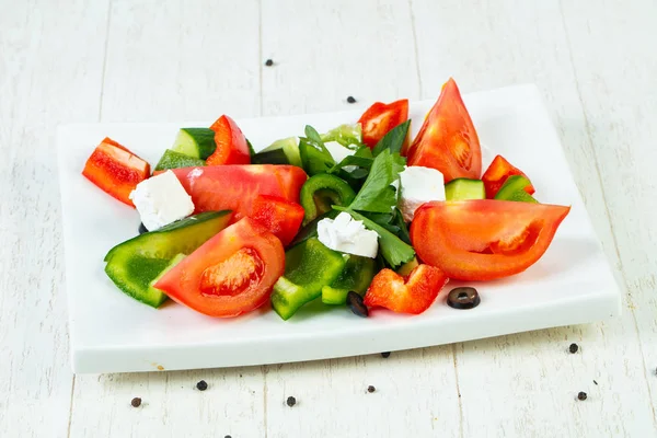 Greek Traditional Salad Feta Cheese — Stock Photo, Image