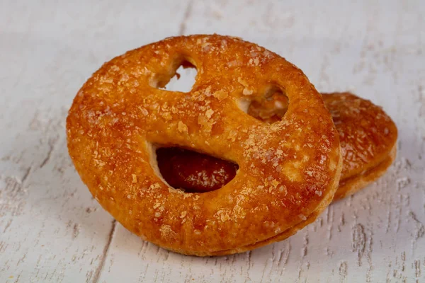 Läckra Bakad Smördeg Pretzels — Stockfoto