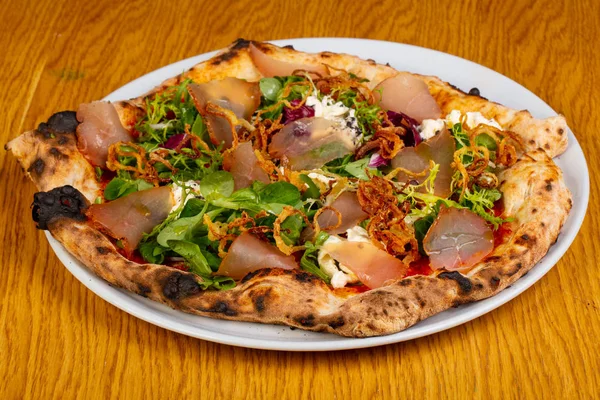 Hamon ve buratta pizza