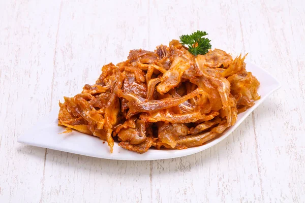 Lezzetli domuz kulakları plaka snack