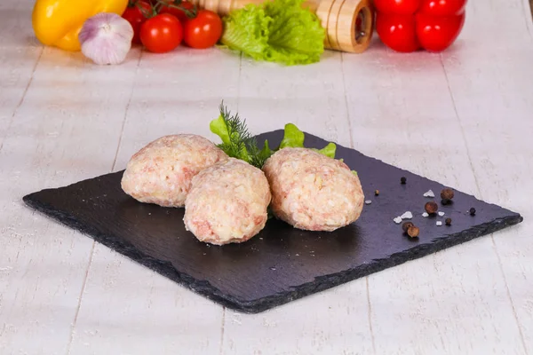 Çiğ Domuz pirzola - kıyılmış et