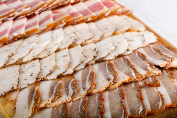 Plate with pork fat mix — Stock Image Plate Pork Fat Mix Stock Photo