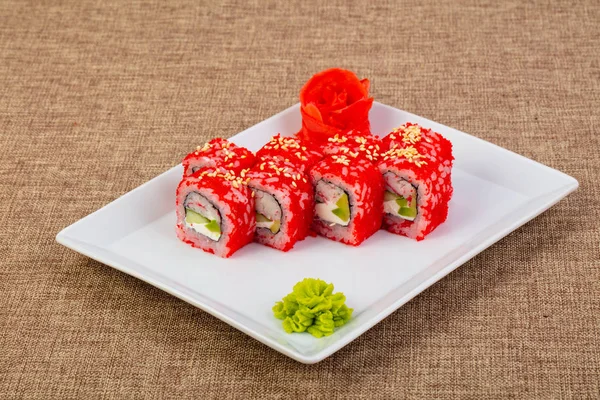 Yengeç et taklit ile Japon rulo