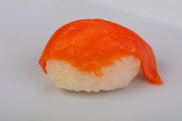 Japanischer Traditioneller Kalter Sushi Lachs — Stockfoto