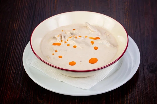 Georgian cuisine - Satsivi chicken soup — Stock Image Georgian Cuisine Satsivi Chicken Soup Royalty Free Stock Images