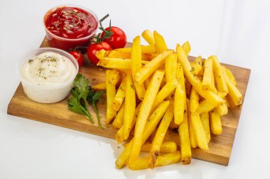 Fransız patates sos kartı ile