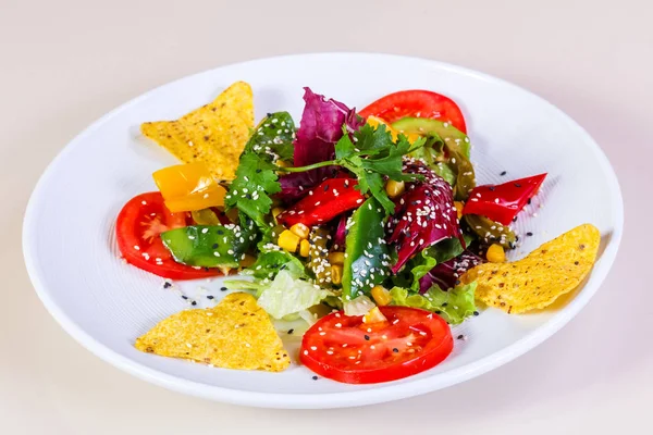 Salada Legumes Com Abacate Milho — Fotografia de Stock