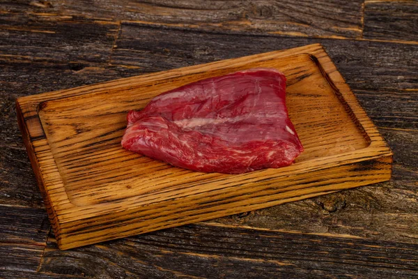 Bife Carne Crua Flank Black Angus — Fotografia de Stock