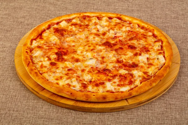 Pizza Margarita Con Formaggio Pomodori — Foto Stock