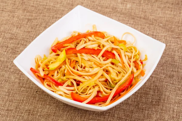 Fideos Wook Con Verduras Especias — Foto de Stock