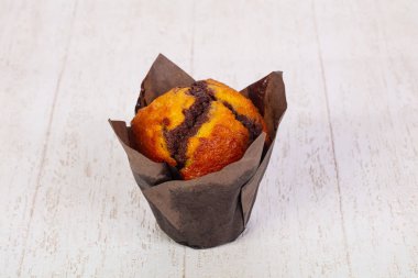 Tatlı lezzetli kek çikolata ile