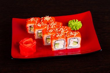 Yengeç ile Japon geleneksel rulo