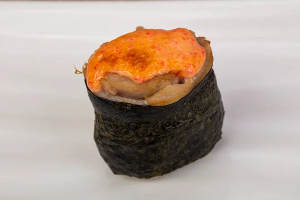 Sushi Picante Gunkan Com Molho — Fotografia de Stock