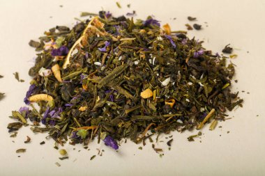 Aroma çay yığın meyve, meyveler ve otlar ile