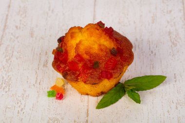 Tatlı lezzetli kek çikolata ile