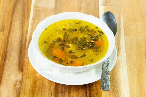 Sopa Minestrone Ligera Con Verduras — Foto de Stock