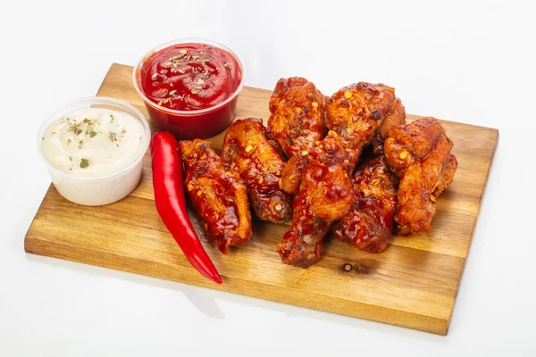 Alitas Pollo Con Salsa Pimienta — Foto de Stock