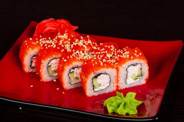 Yengeç ile Japon geleneksel rulo