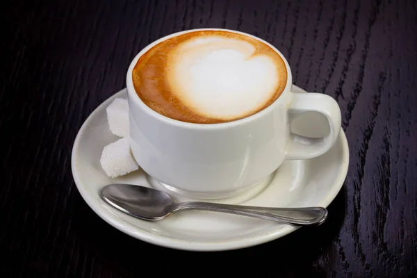 Deliciosa Taza Café Con Leche —  Fotos de Stock