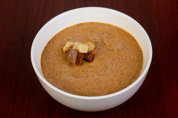 Zupa Krem Pieczarek — Zdjęcie stockowe