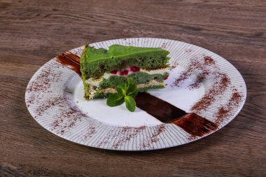 Hizmet çilek nane ile pasta