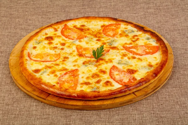Pizza Margarita with cheese and tomatoes