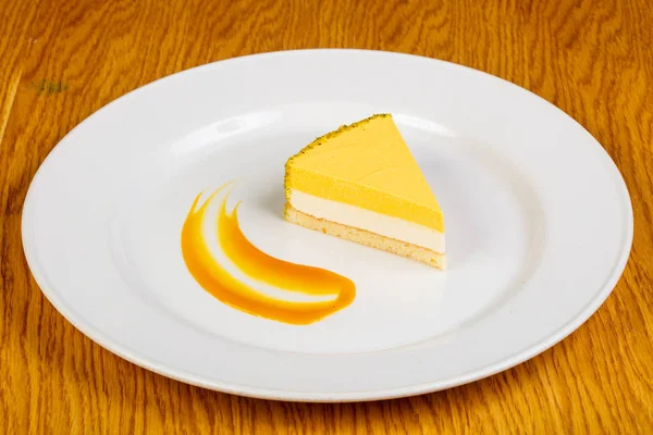 Söt God Cheesecake Plattan — Stockfoto