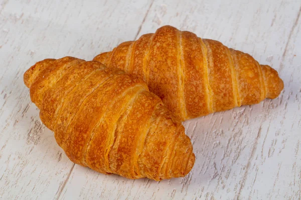 Läckra Traditionella Bakade Franska Croissanter — Stockfoto