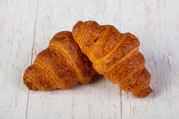 Édes Finom Croissant Felett Háttér — Stock Fotó