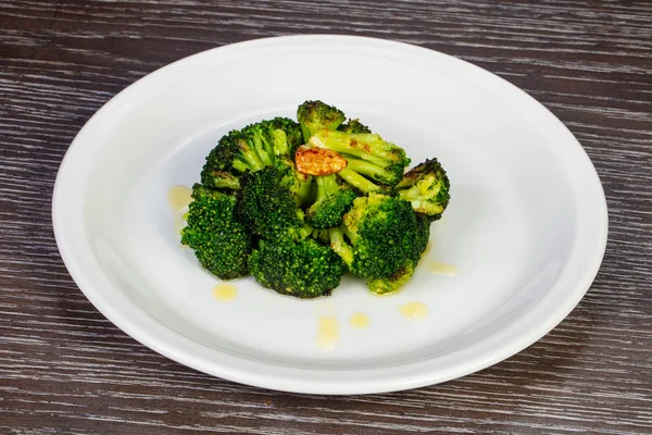 Smakelijke Broccoli Met Olijfolie — Stockfoto