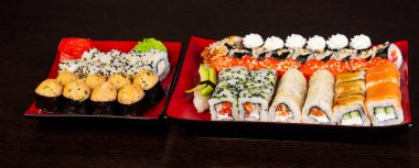 Japon geleneksel rulo ve suşi ayarla