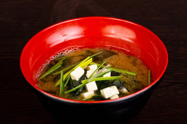 豆腐の味噌スープ — ストック写真