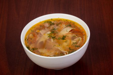 Şehriye ve dereotu ile tavuk çorbası