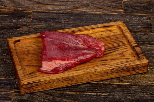 Bife Carne Crua Flank Black Angus — Fotografia de Stock