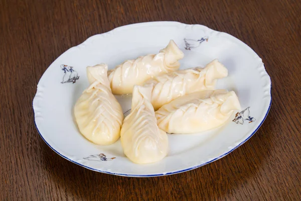 Khinkali Traditionnel Géorgien Fromage — Photo