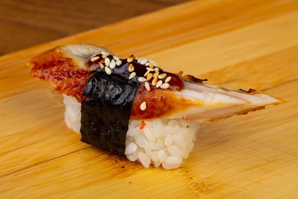 Delicioso Sushi Anguila Con Sésamo — Foto de Stock