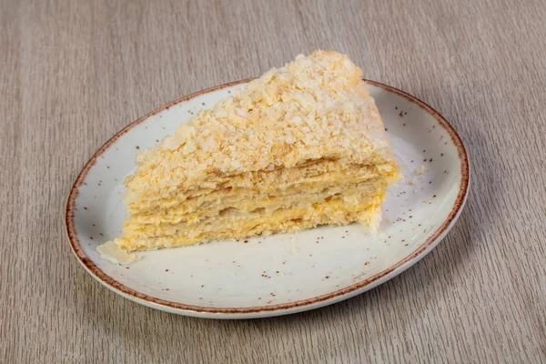Layered Napoleon Cake Plate — Stock Photo, Image