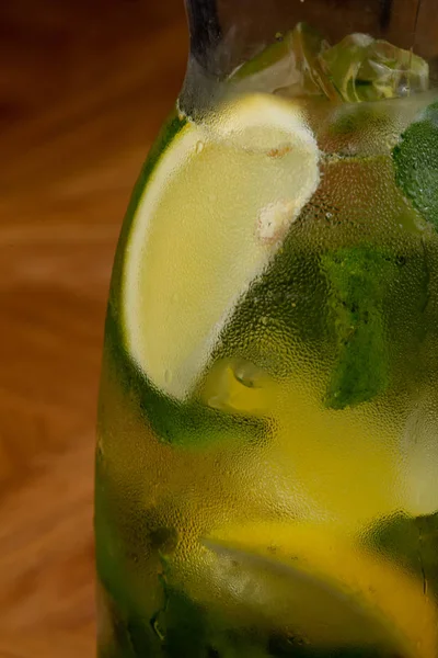 Limonada Casera Con Cítricos Menta — Foto de Stock