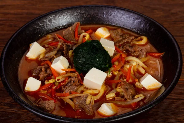 Sopa Japonesa Ramen Con Tofu Ternera —  Fotos de Stock