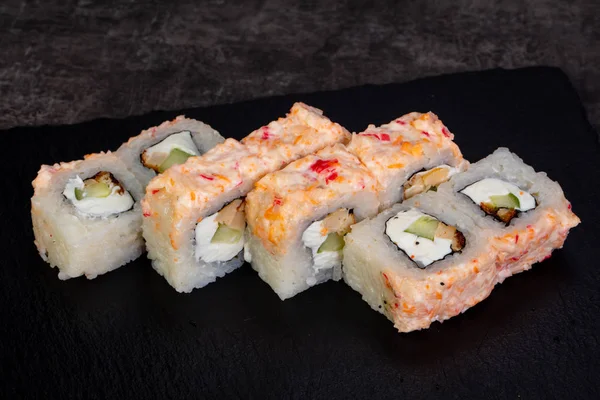 Japanese Traditional Roll Salmon — Stock Photo, Image