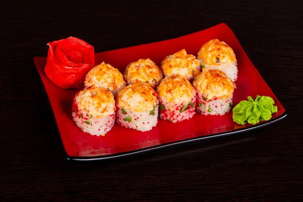 Japonês Quente Saboroso Assado Rolo — Fotografia de Stock