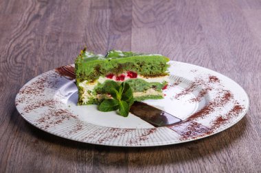 Hizmet çilek nane ile pasta