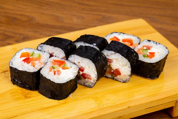 Delicious Vegetable Rolls Cream Cheese — Stock Photo, Image