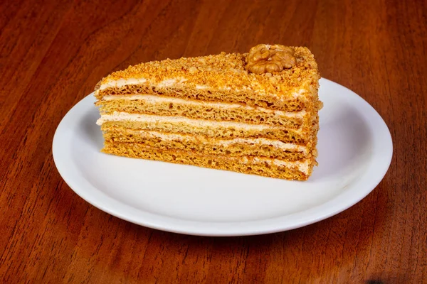 Сладкий Медовый Торт Орех — стоковое фото