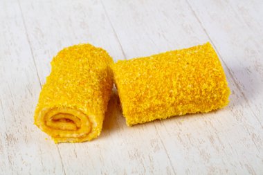 Kremalı tatlı pasta.