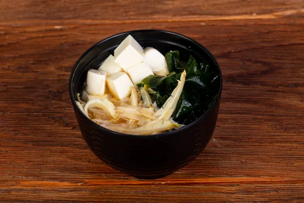 Japansk Misosoppa Kombu Tofu — Stockfoto