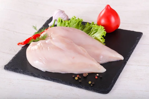 Raw Chicken Breast Fillet — Stock Photo, Image