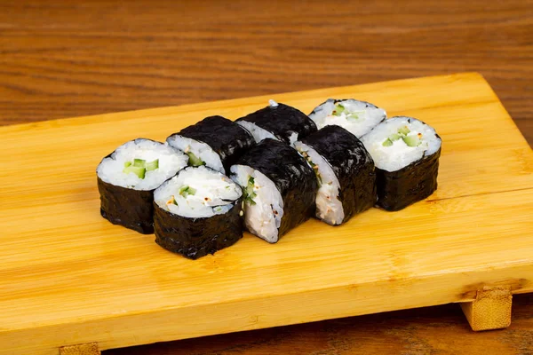 Delicioso Conjunto Rolo Sushi Creme — Fotografia de Stock