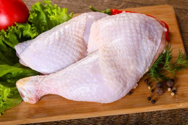 Raw Chicken Legs Cooking — Stock Photo, Image