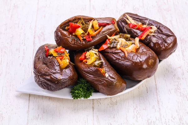 Pickled Stuffed Eggplant Vegetables — Stock Photo, Image